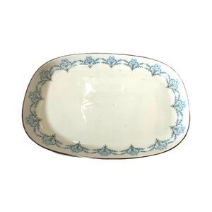 Vintage Franconia Krautheim Serving Tray Platter White Porcelain Platinum Rim